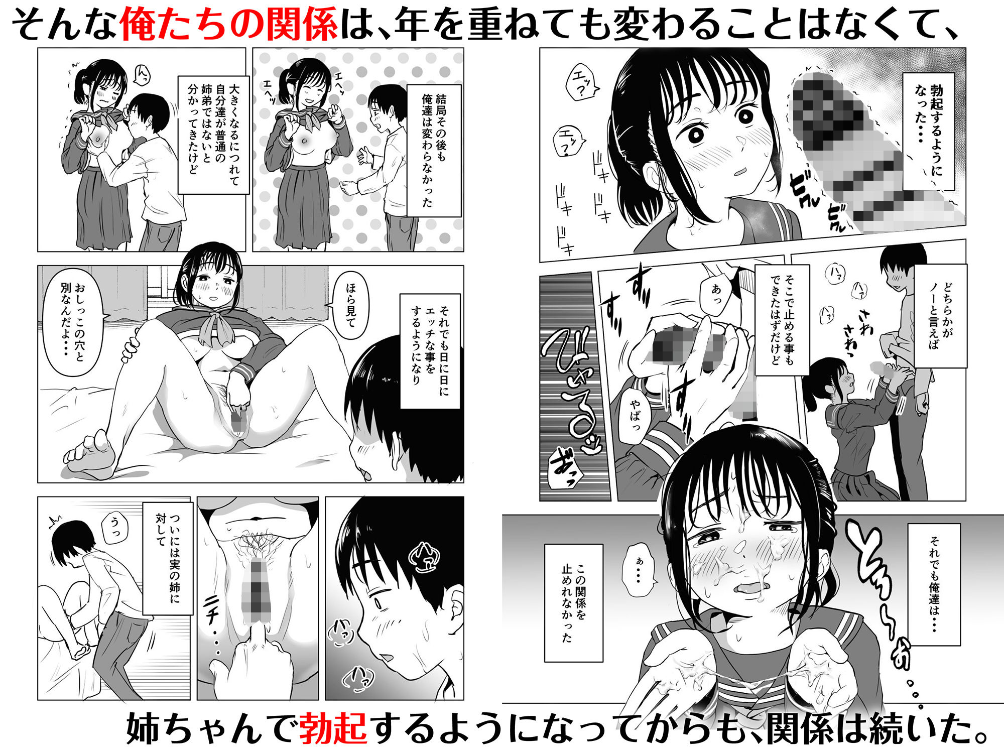 勃起したおっ貴のチンポを手コキして射精させてから、姉とはエッチなことを日常的にするようになった。