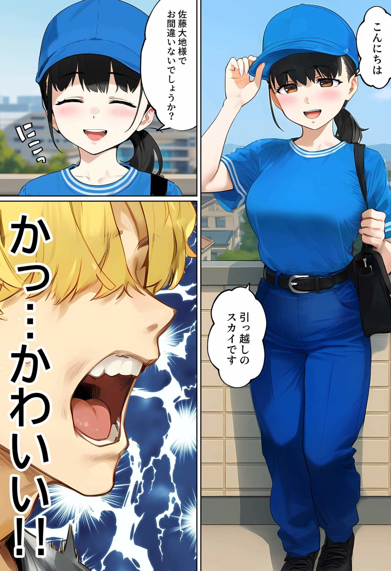 引越し見積もりに着たかわいい女の子
